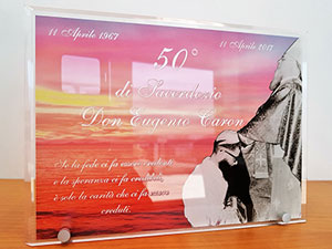 TARGA COMMEMORATIVA IN PLEXIGLASS